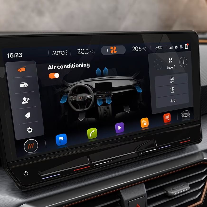CUPRA Ansicht des Infotainmentsystems