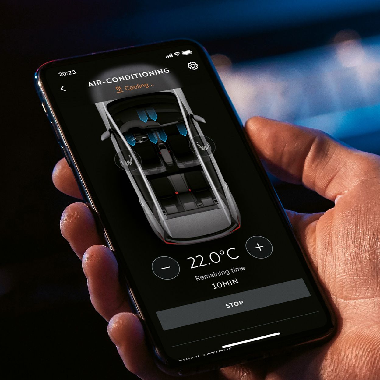 Ansicht der MyCUPRA App am Smartphone