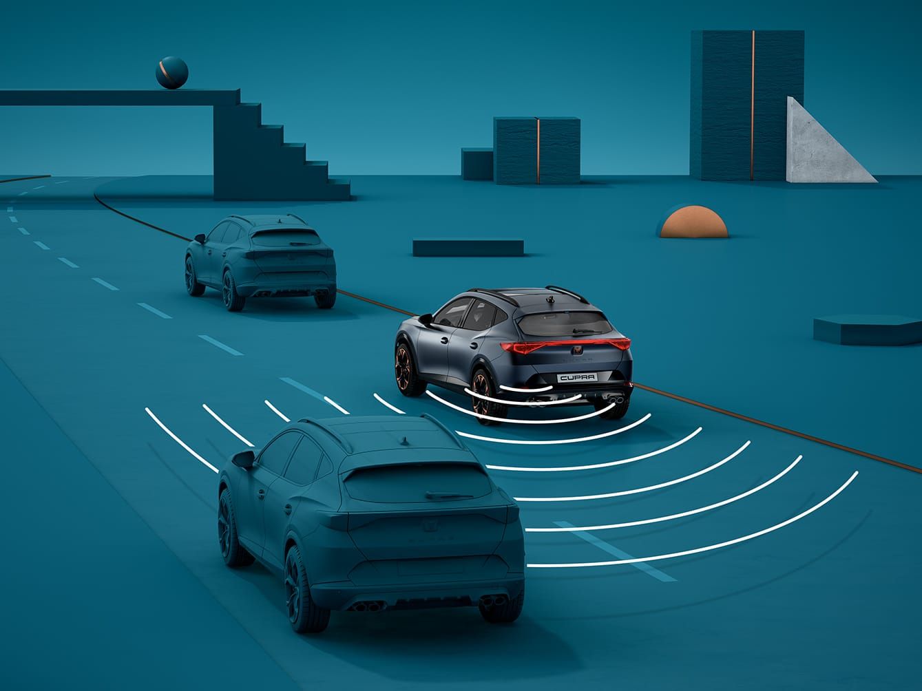 Grafik CUPRA Side Assist